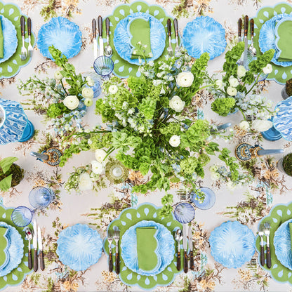 Blue Serena Cabbage Dinner Plates (Set of 4)
