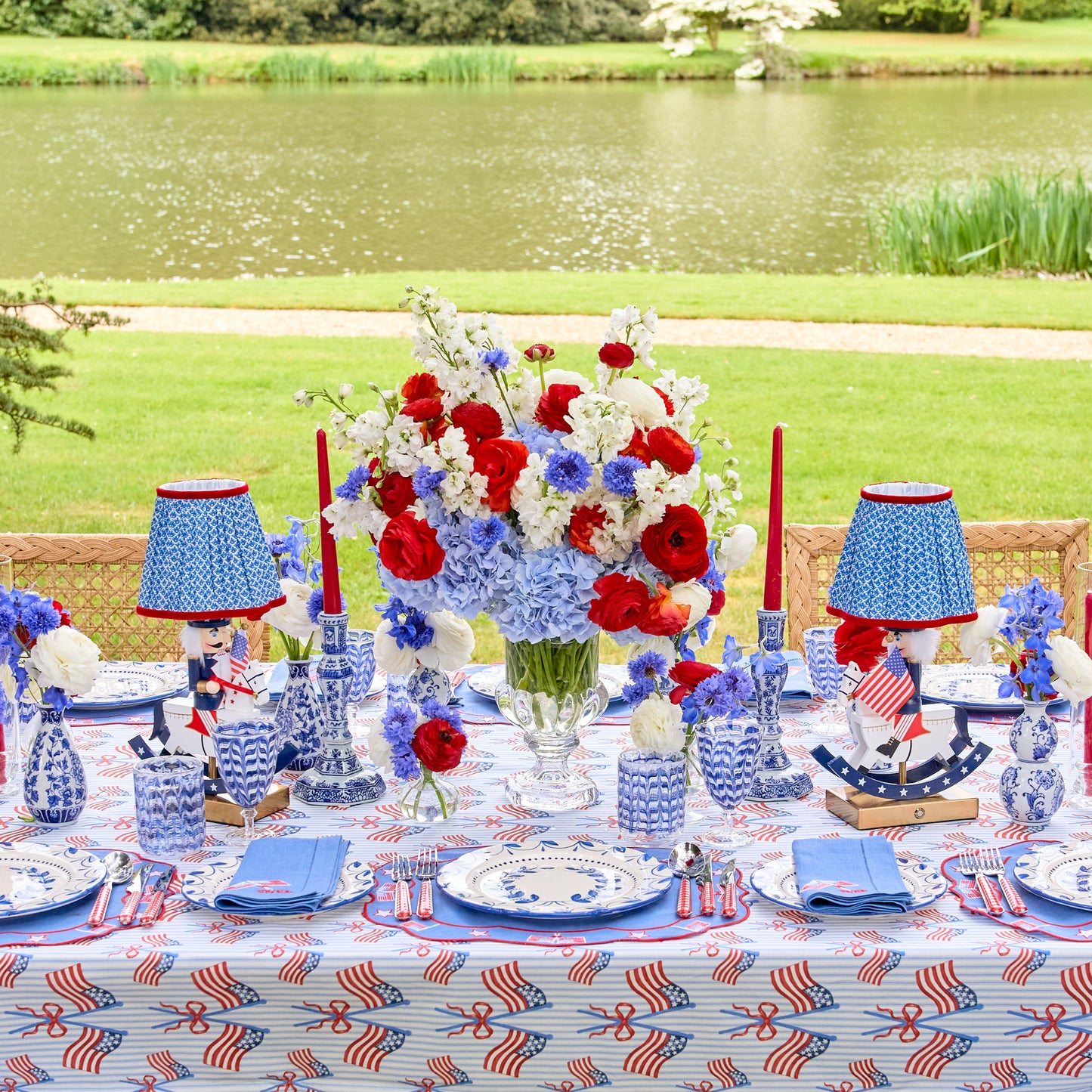 Blue Paloma Water Glasses (Set of 4)