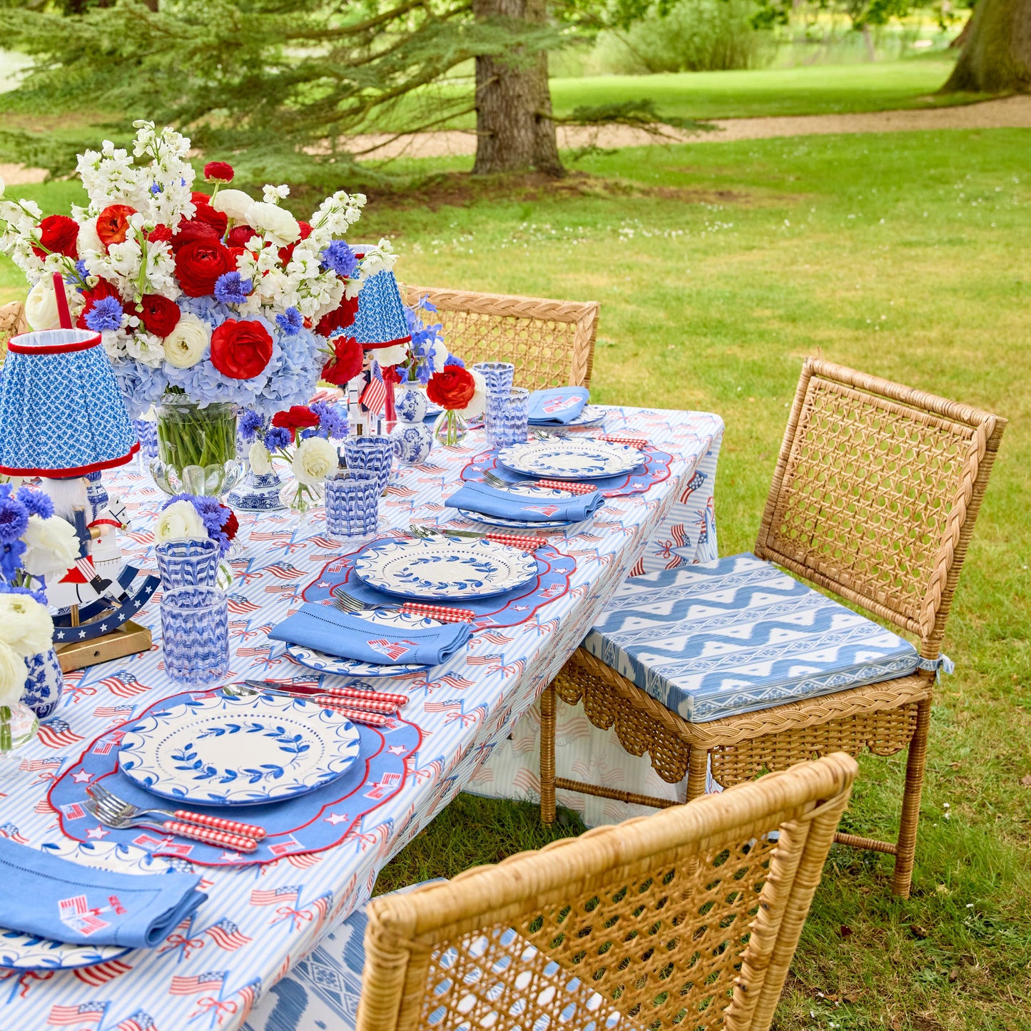 Bettina Scalloped Rattan Chair