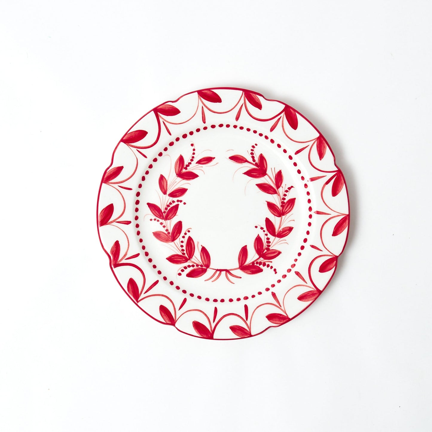 Elizabeth Red Garland Starter Plates