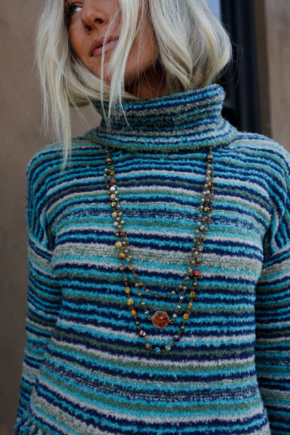 Gotta Glow Cascading Necklace - Orange
