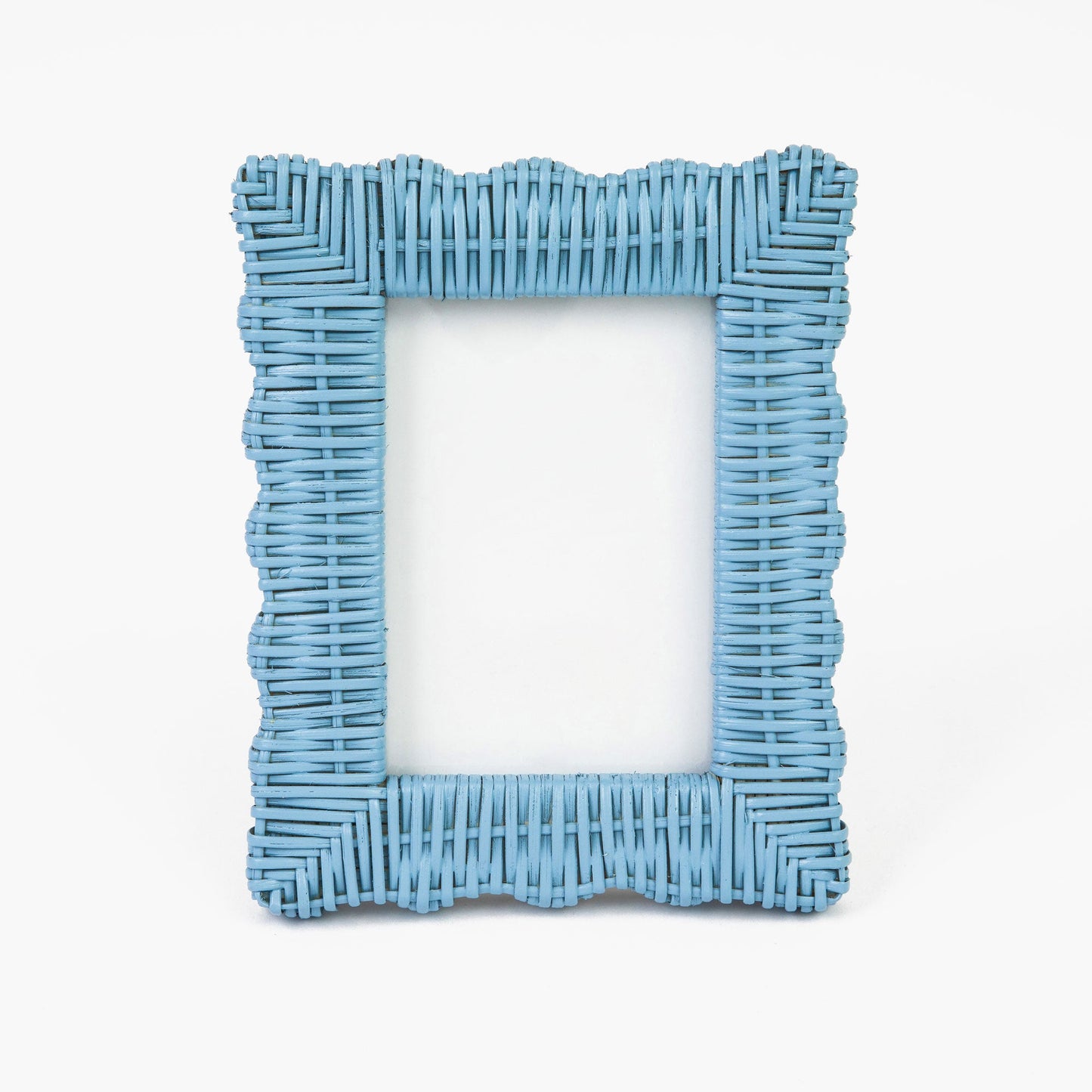 Blue Wicker Photo Frames (Set of 2)