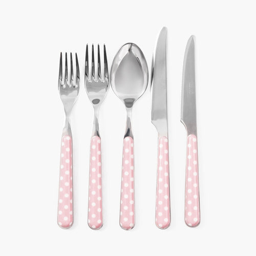 Pink Polka Dot Cutlery (5 piece)