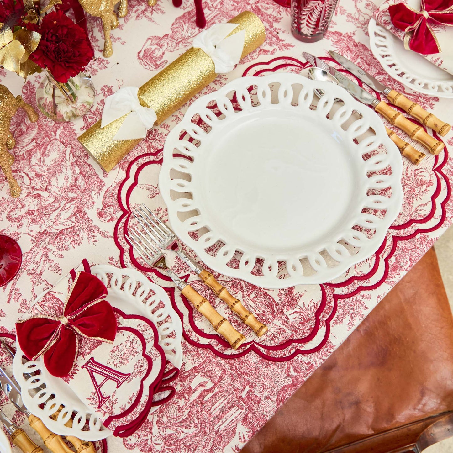White Lace Dinner Plate
