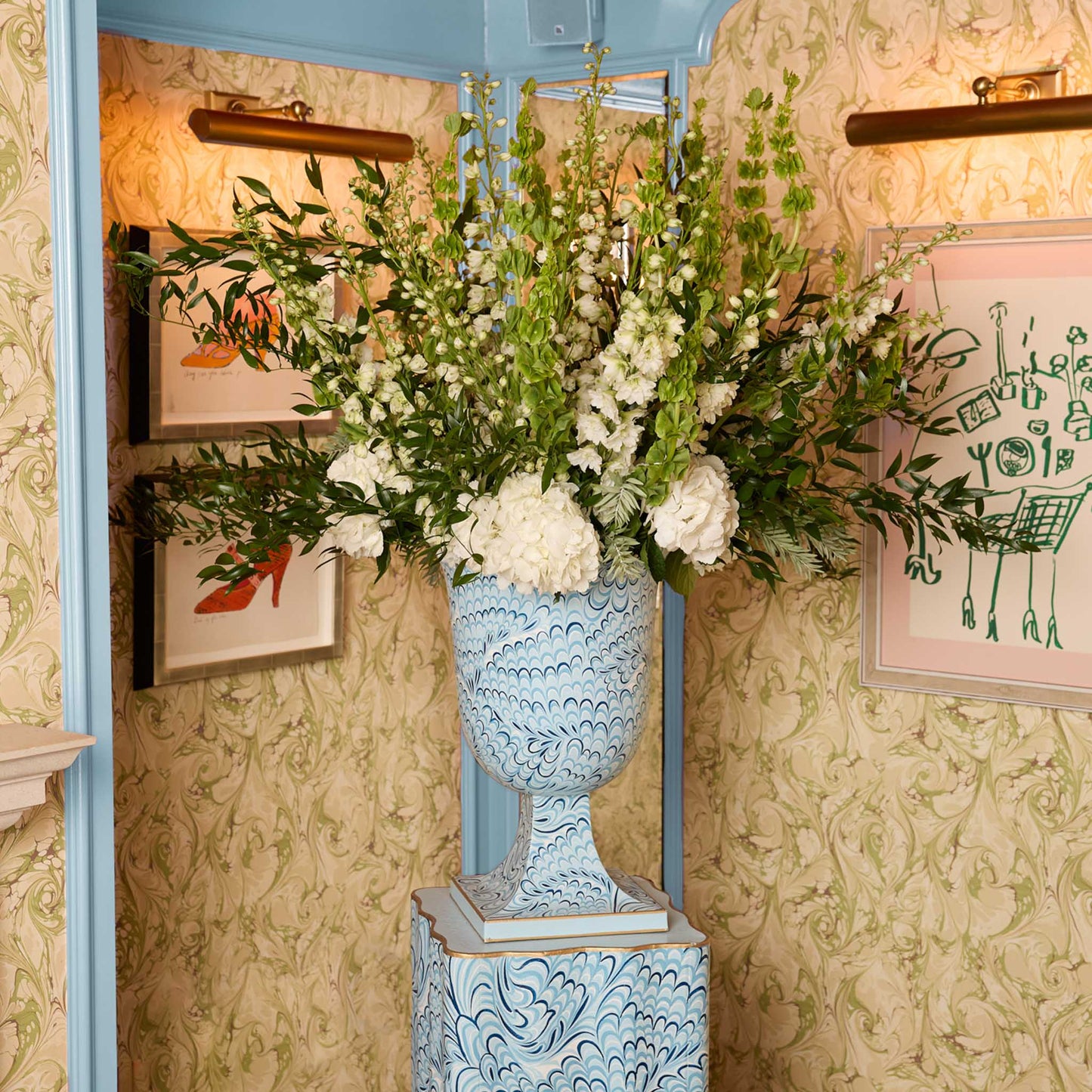 Blue Marble Urn