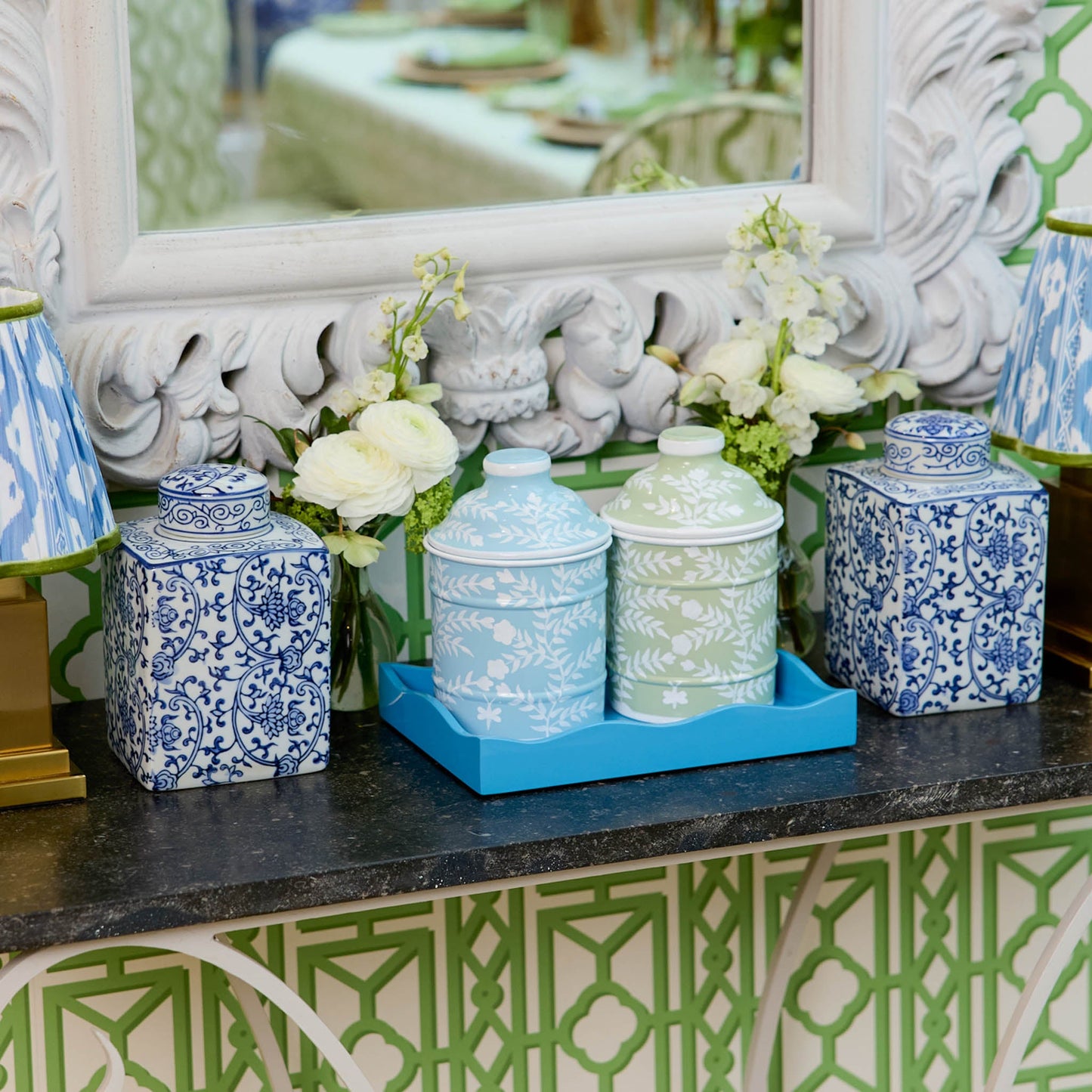 Blue Chinoiserie Canister