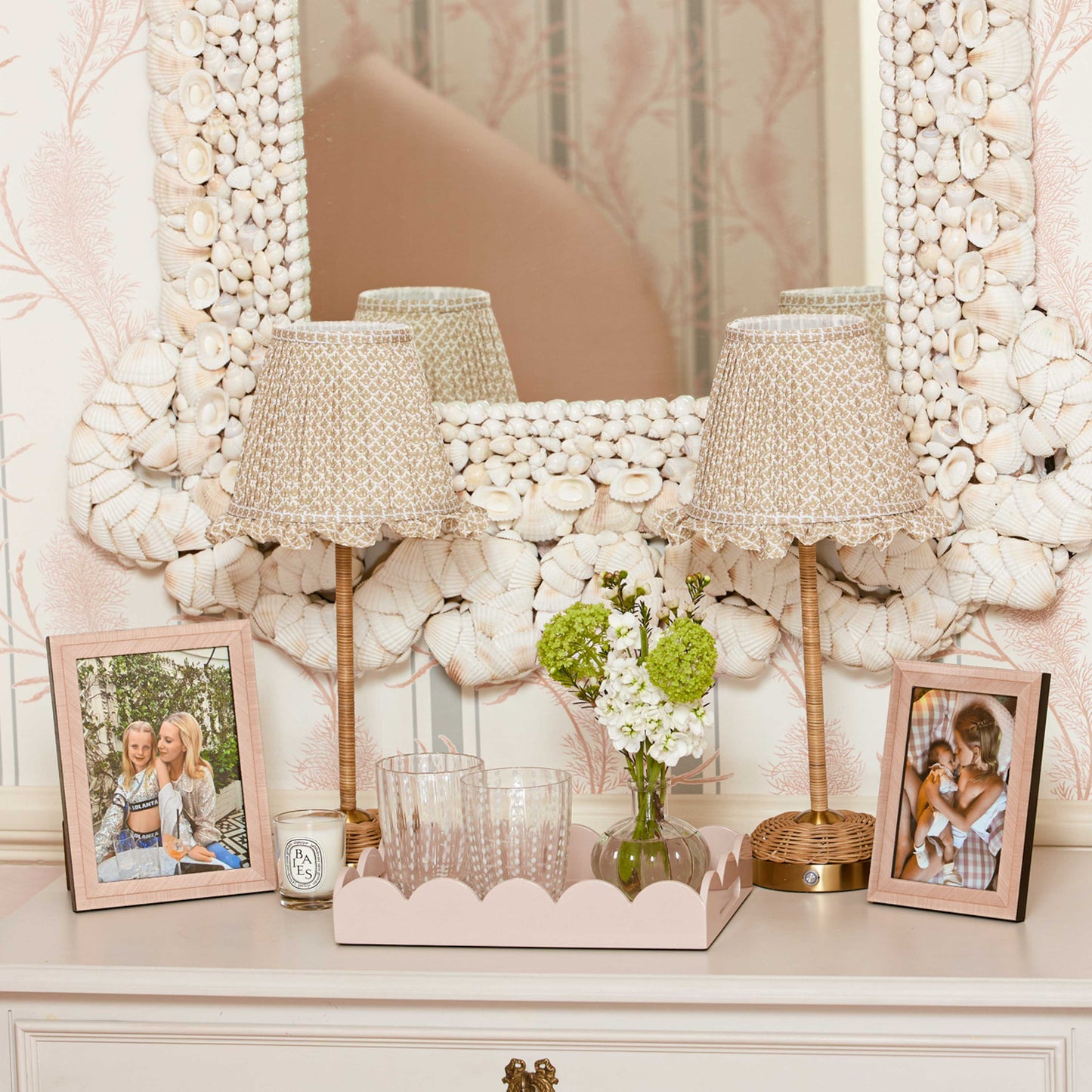 Putty Lotus Ruffle Lampshade (18cm)