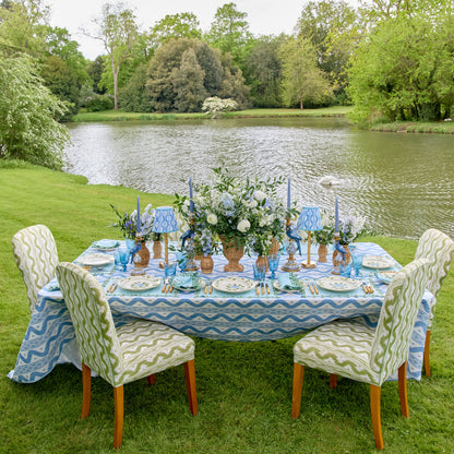 Blue Palm Glassware (Set of 8)