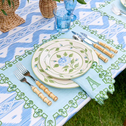 Blue & Green Sophia Waxed Placemats (Set of 4)