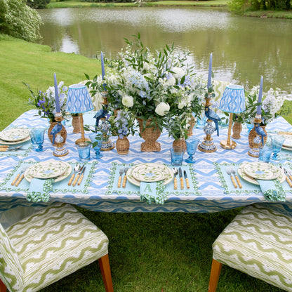 Blue Palm Glassware (Set of 8)
