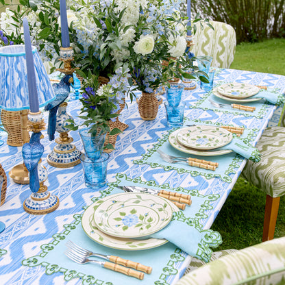 Blue Ikat Tablecloth