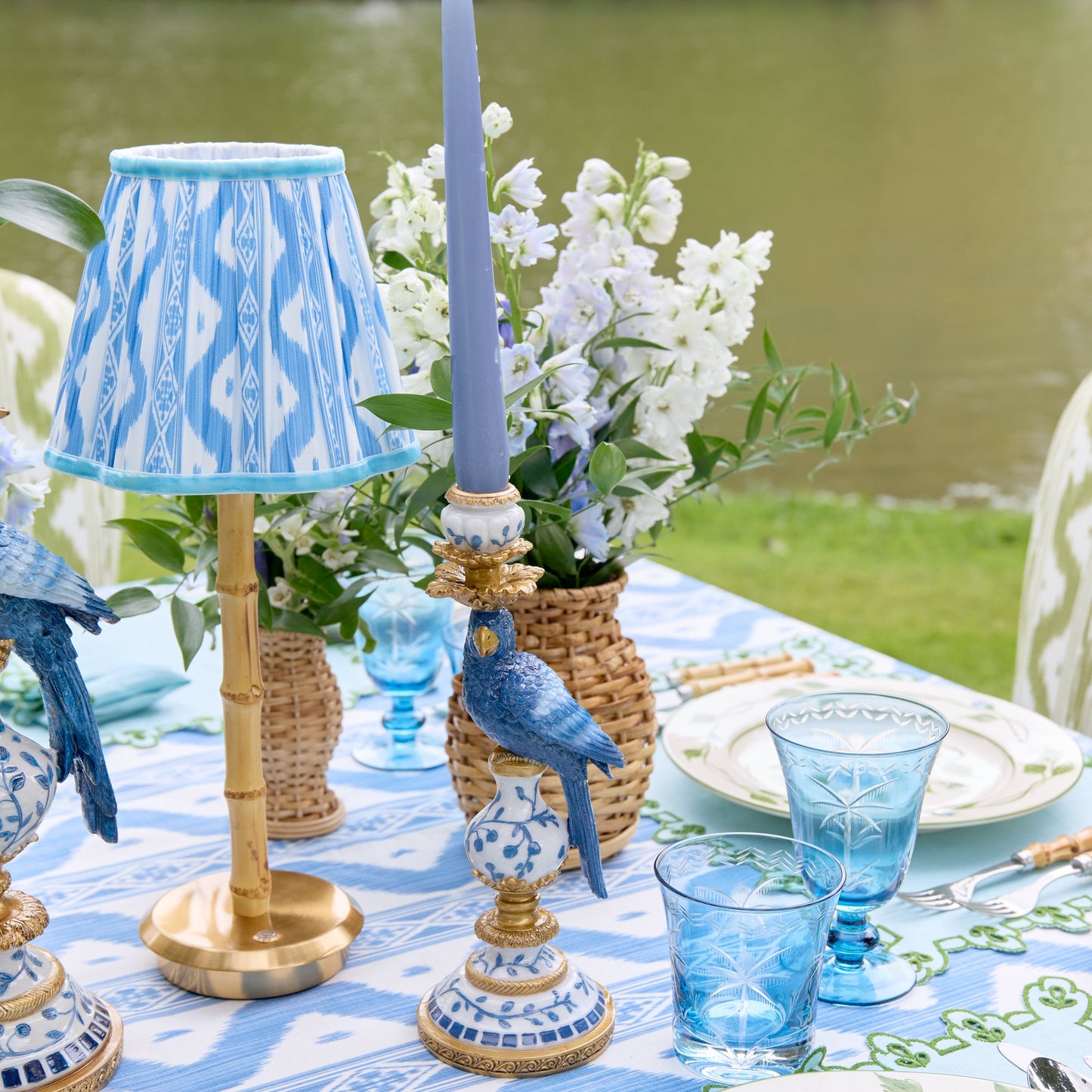 Soft Blue Candles (Set of 8)