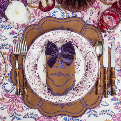 Purple Pandora Dinner & Starter Plates (Set of 8)