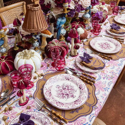 Purple Pandora Dinner & Starter Plates (Set of 8)