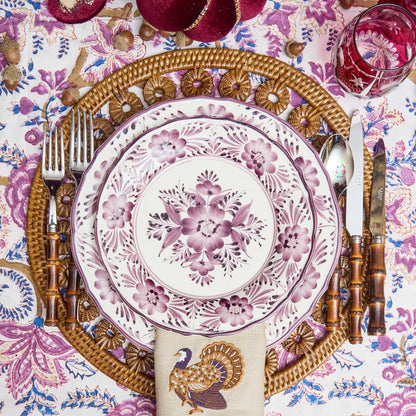 Purple Pandora Dinner & Starter Plates (Set of 8)