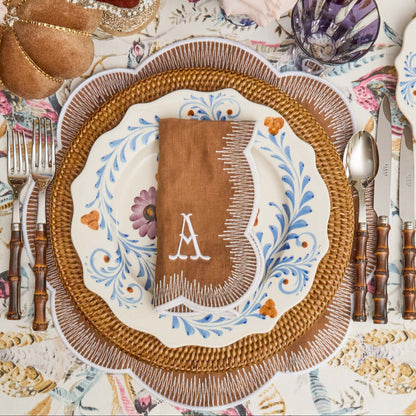 Caramel Alathea Linen Placemats & Napkins (Set of 4)
