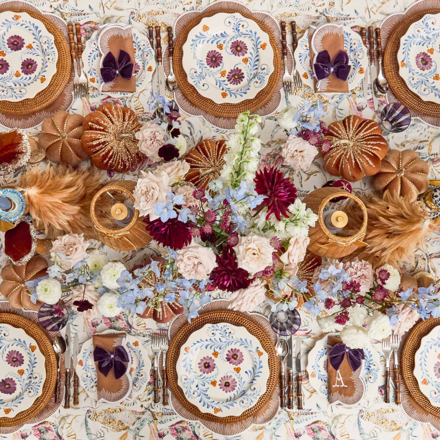 Caramel Alathea Linen Placemats & Napkins (Set of 4)