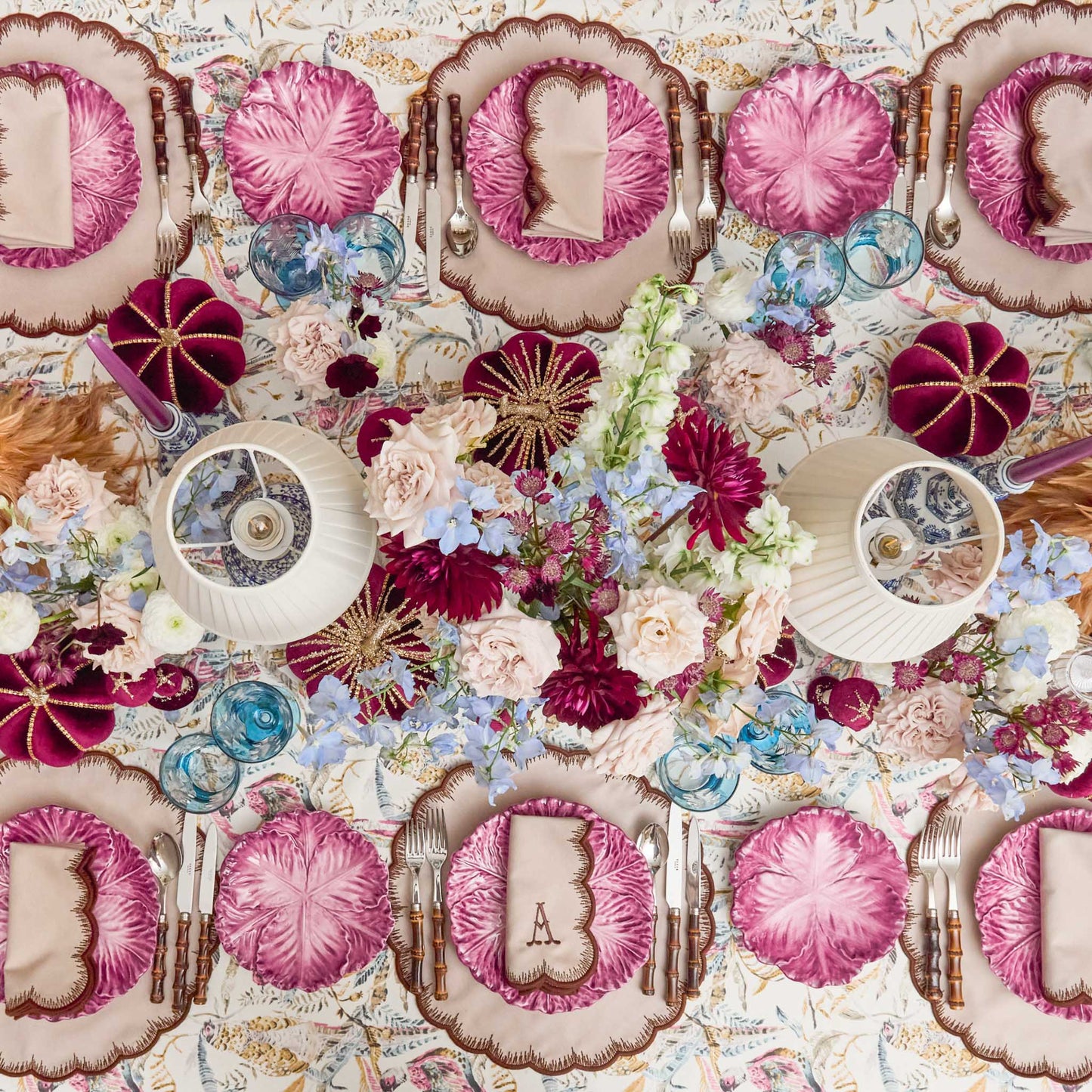 Taupe & Chocolate Isabella Napkins (Set of 4)