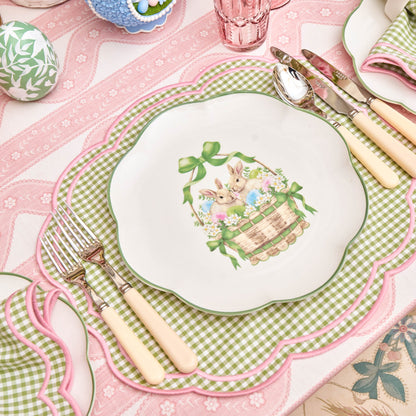 Green & Pink Eloise Gingham Placemats & Napkins (Set of 4)