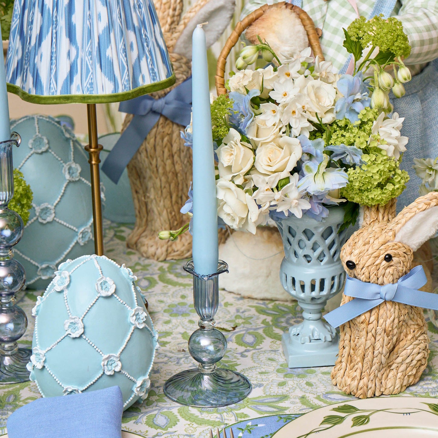 Soft Blue Candles (Set of 8)