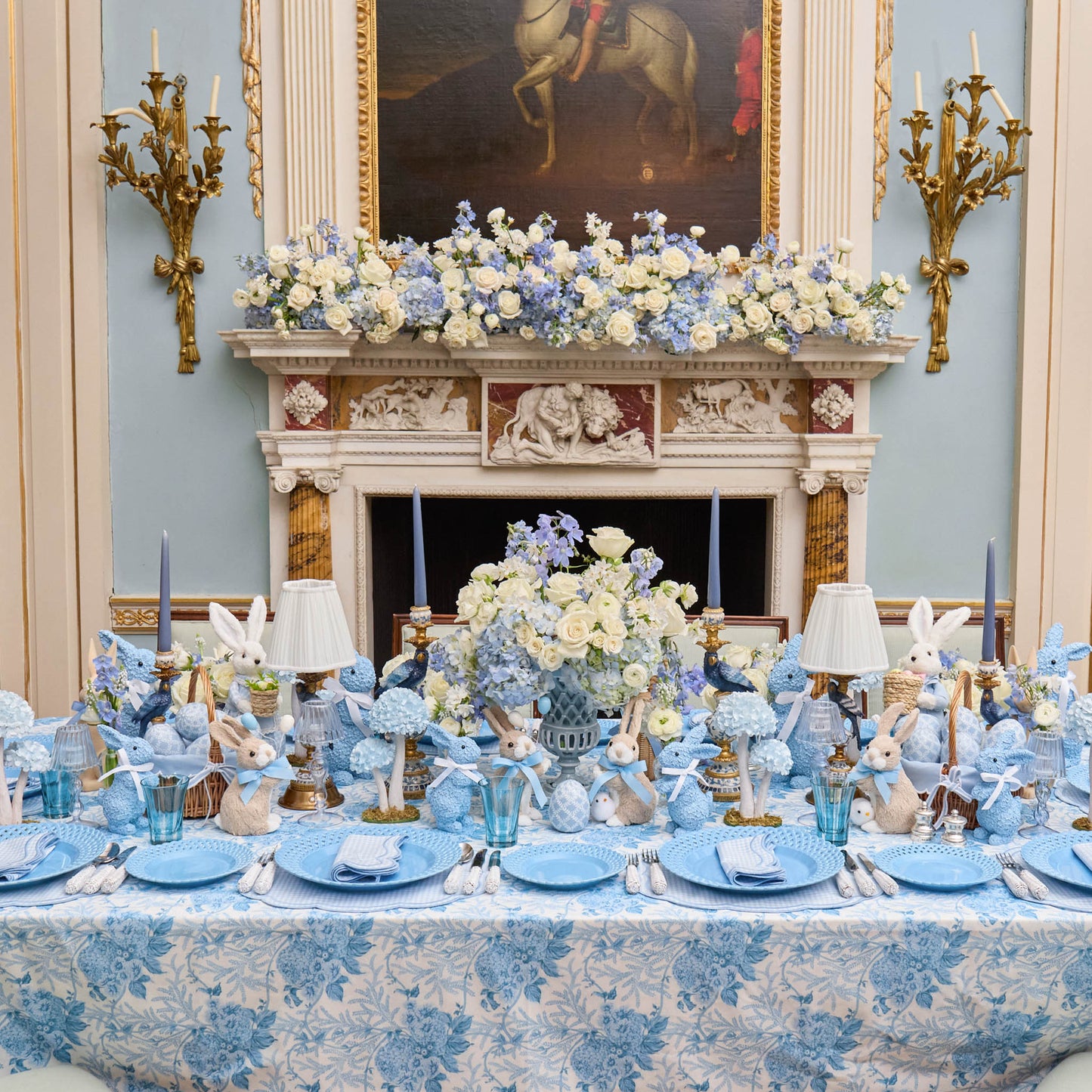 Blue Parrot Candle Set (Dusty Blue)
