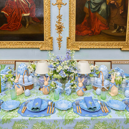 Blue Lily of the Valley Linen Placemats (Set of 4)
