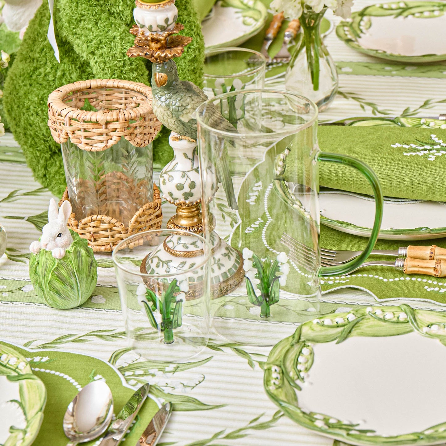 Lily of the Valley Glass Jug