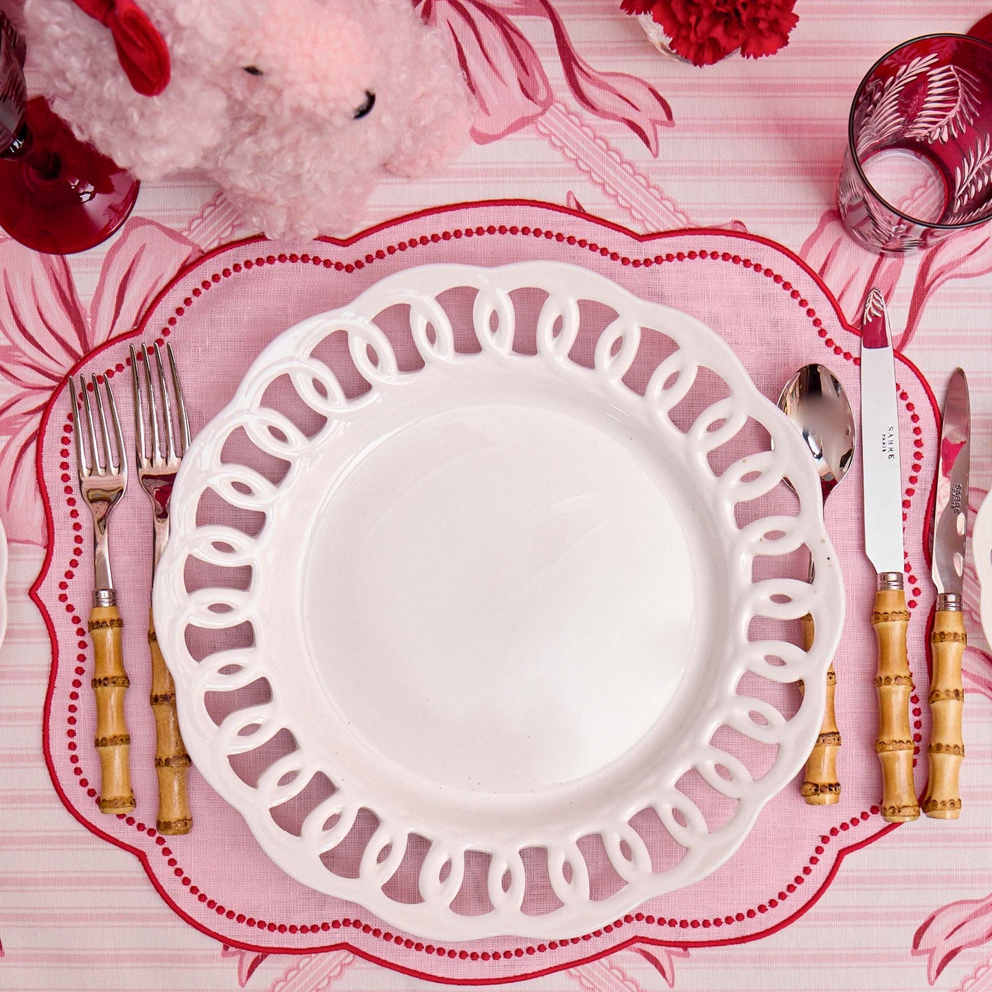 White Lace Dinner Plate