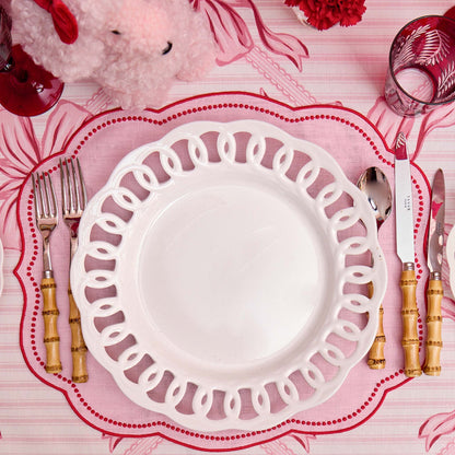 White Lace Dinner Plate