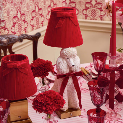 Red Ribboned Fifi Poodle Rechargeable Lamp