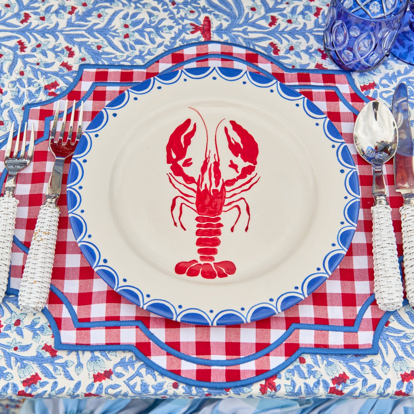 Red Gingham Felix Placemats (Set of 4)