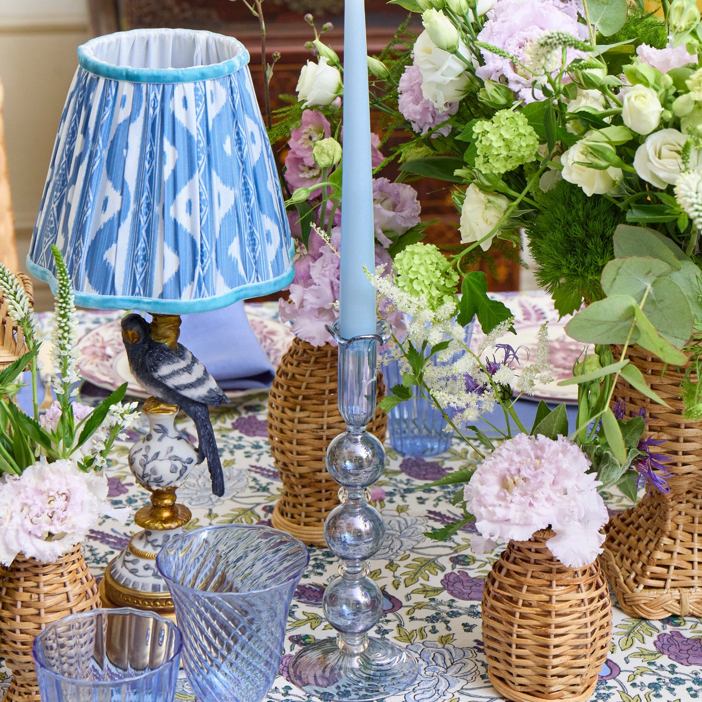 Soft Blue Candles (Set of 8)