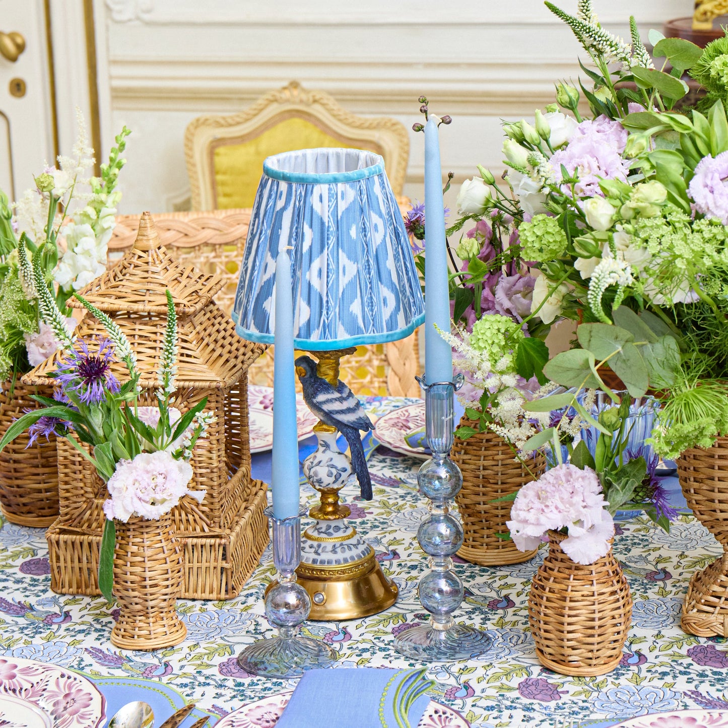 Soft Blue Candles (Set of 8)