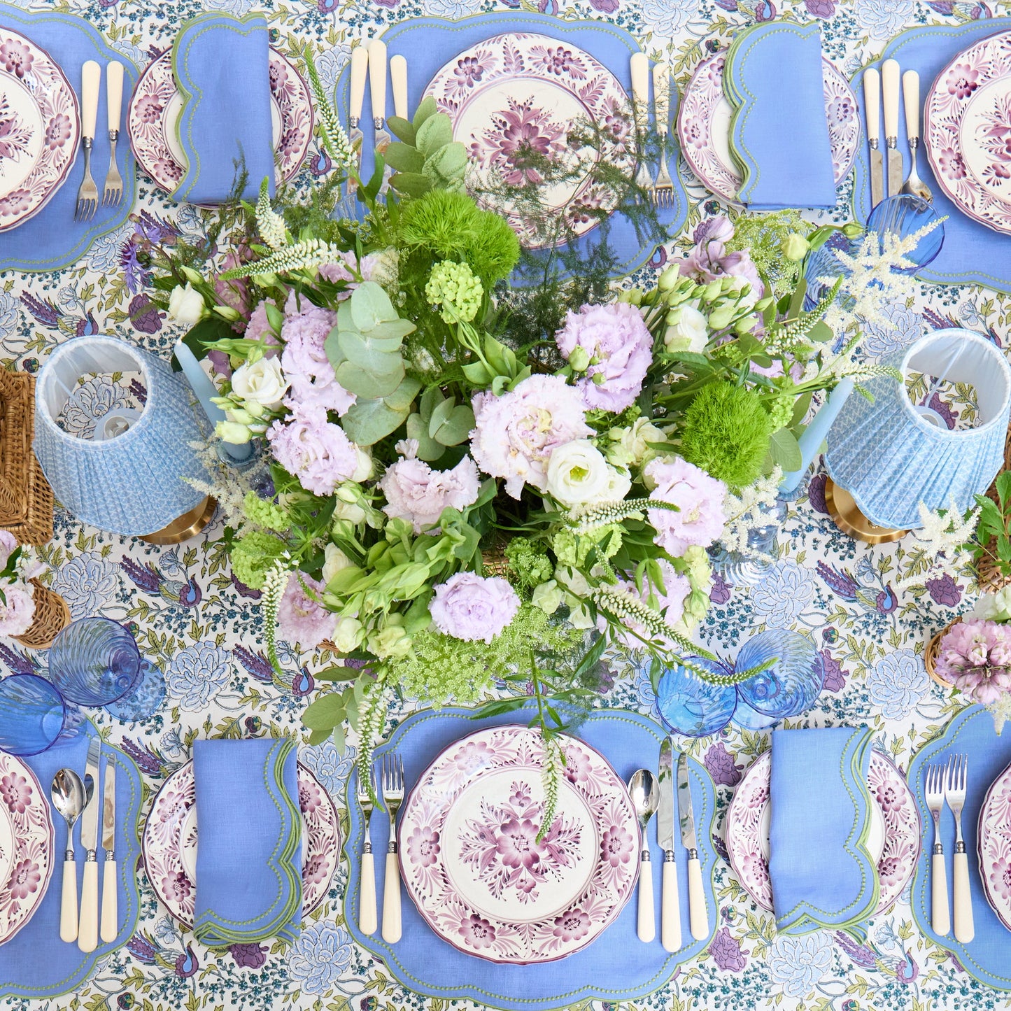 Purple Pandora Dinner & Starter Plates (Set of 8)