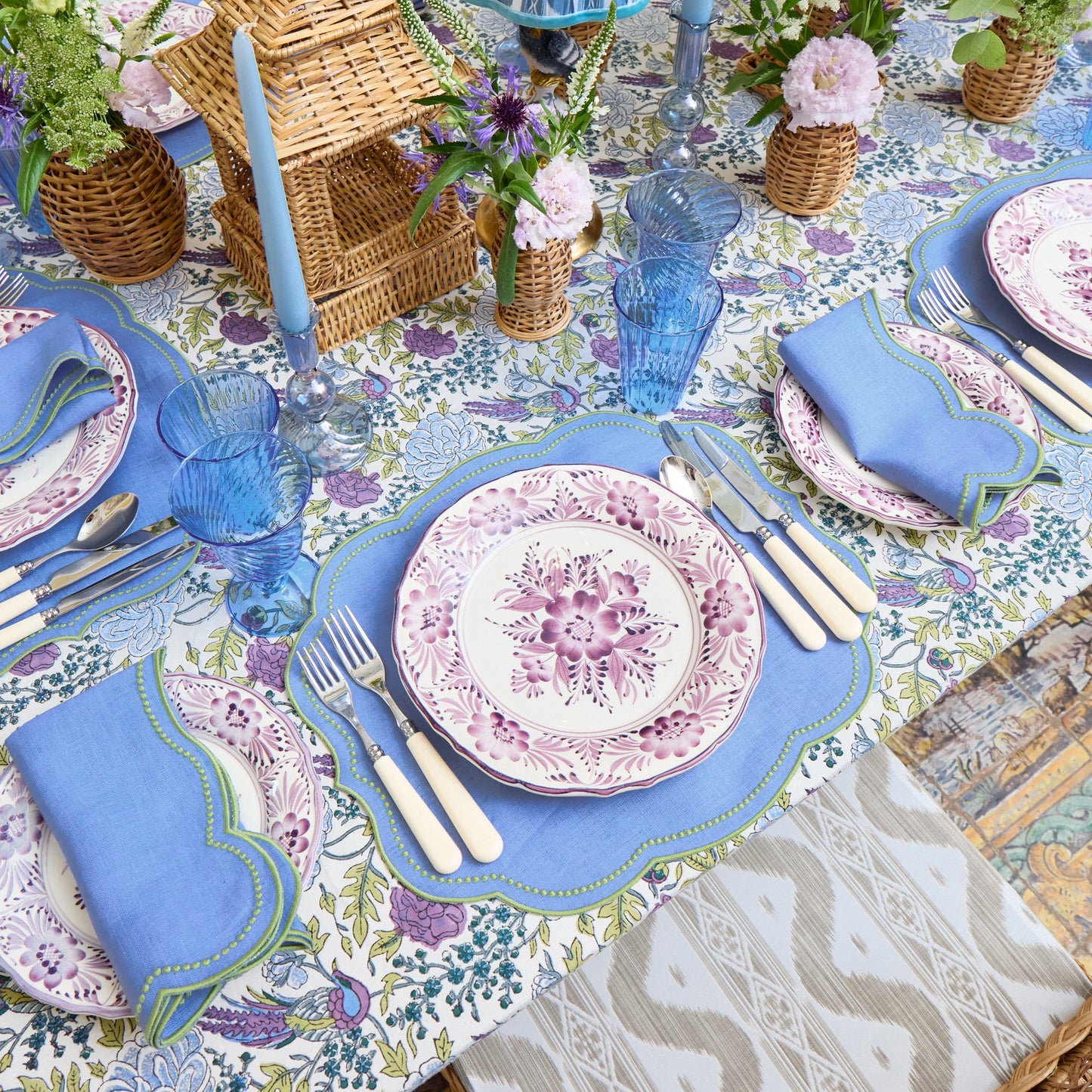Purple Pandora Dinner & Starter Plates (Set of 8)