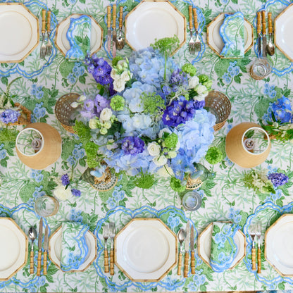 Green & Blue Lady Isabella's Garden Napkins (Set of 4)