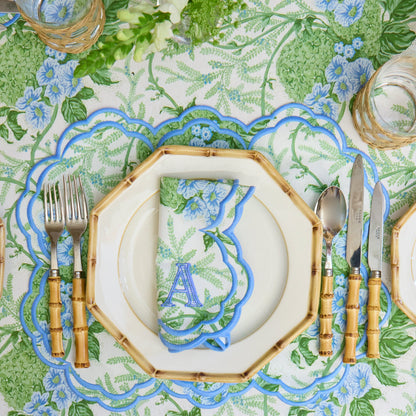 Green & Blue Lady Isabella's Garden Napkins (Set of 4)