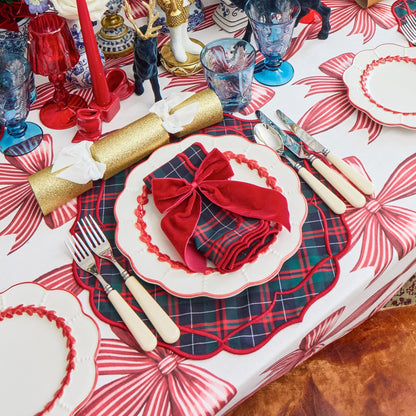 Red & Blue Sylvia Tartan Napkins (Set of 4)