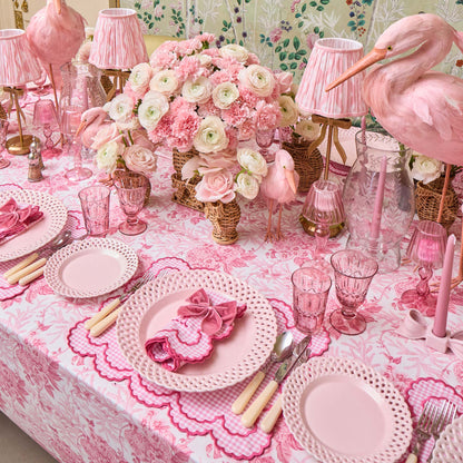 Pink Charlotte Gingham Placemats & Napkins (Set of 4)