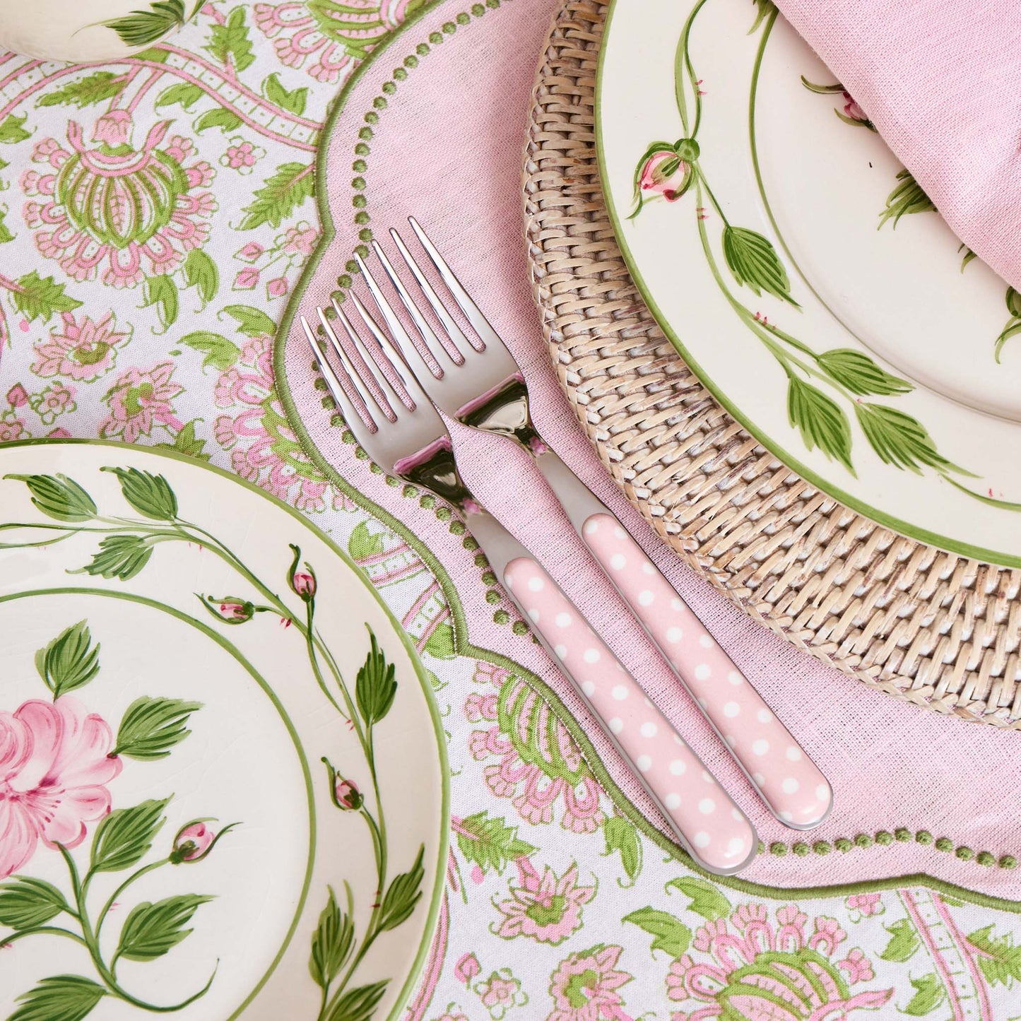 Pink Polka Dot Cutlery (5 piece)