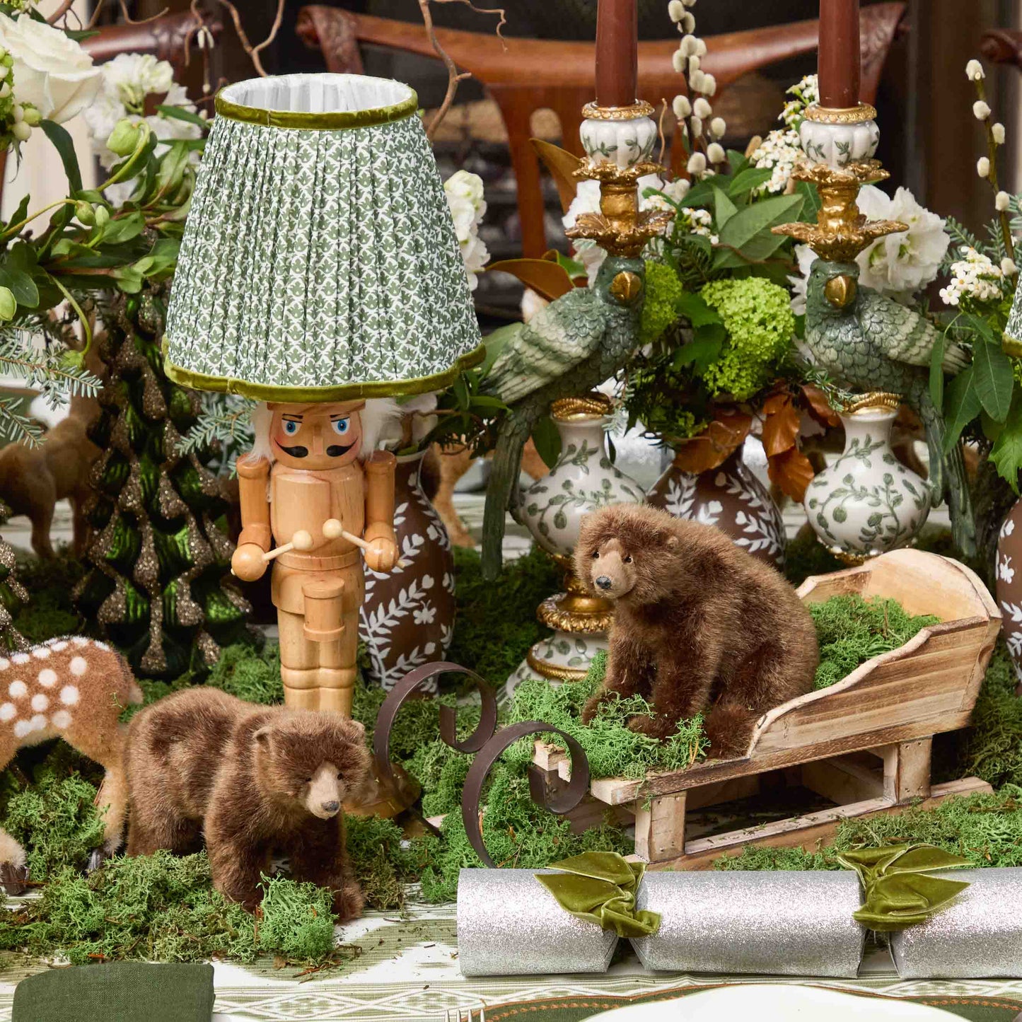 Olive Lotus Lampshade (18cm)