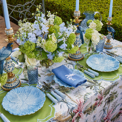 Blue Serena Cabbage Dinner Plates (Set of 4)
