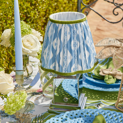 Blue & Green Ikat Lampshade (18cm)