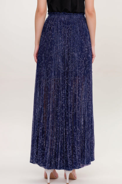 Johnny Was Jade Blue Montee Pleated Maxi Skirt L79724-9