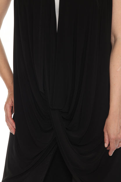 Joseph Ribkoff Black Cap Sleeve Longline Cover Up 251052