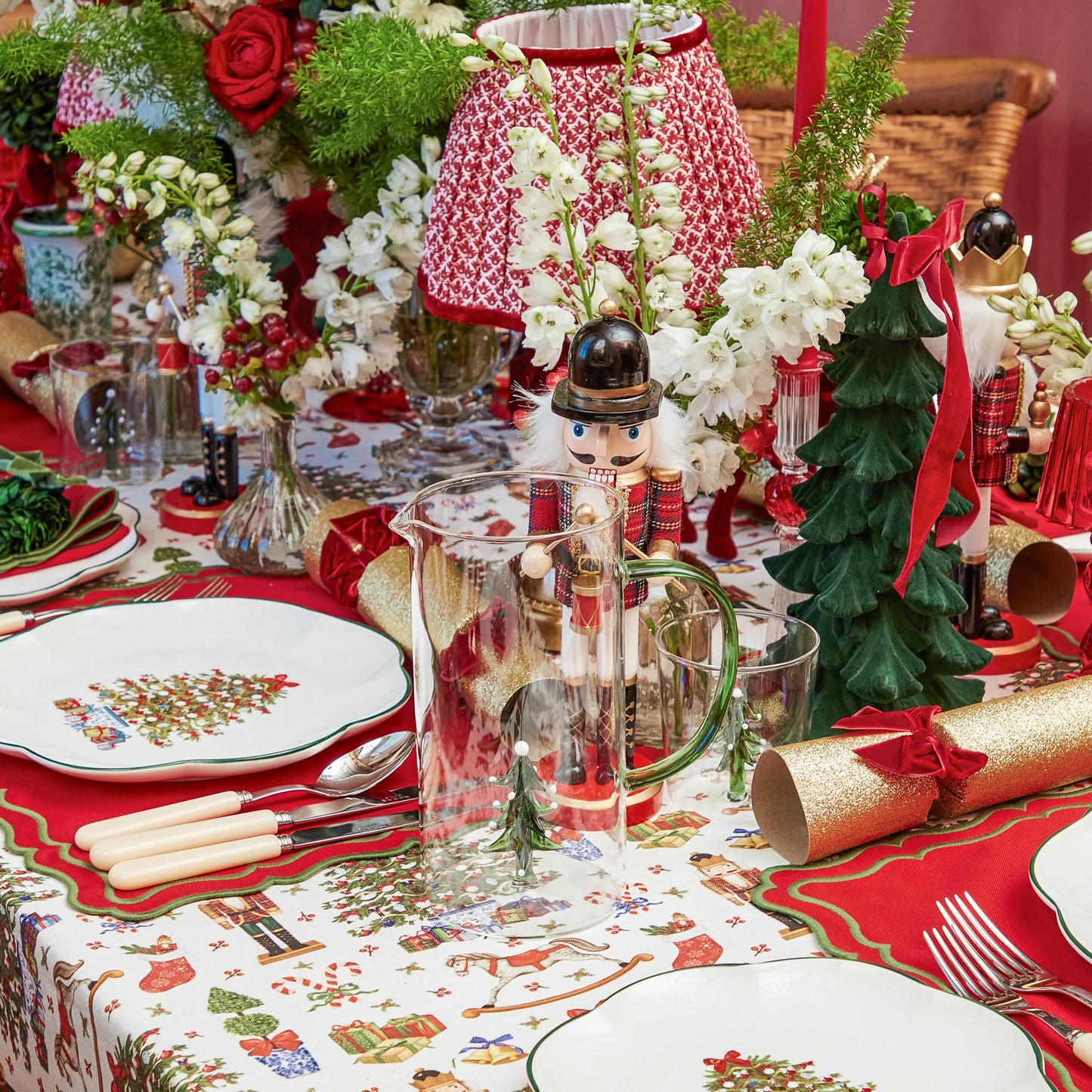 Christmas Tree Jug and Glasses (Set of 4)