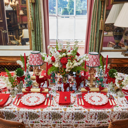 Red Eloise Linen Placemats (Set of 4)