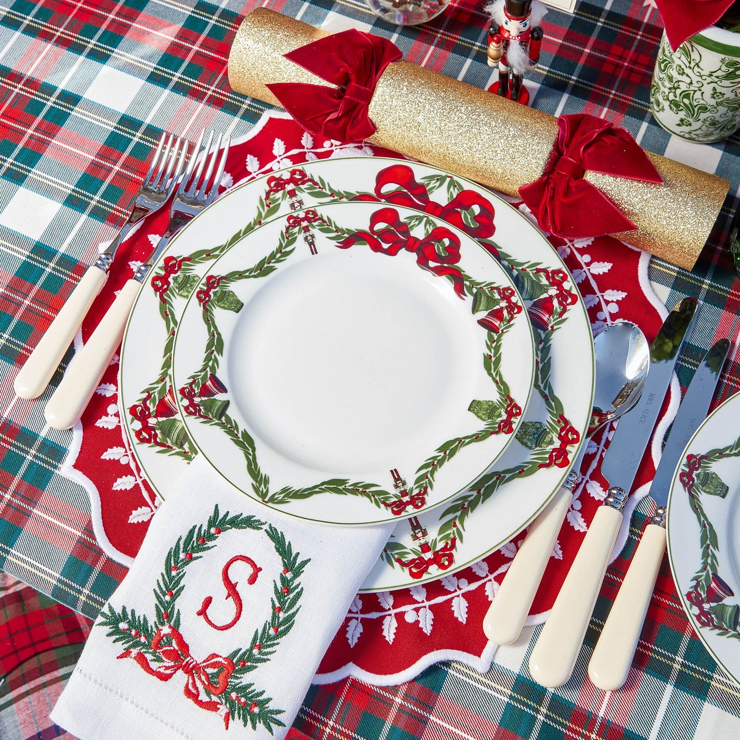 Christmas Garland Dinner Plate (Set of 4)