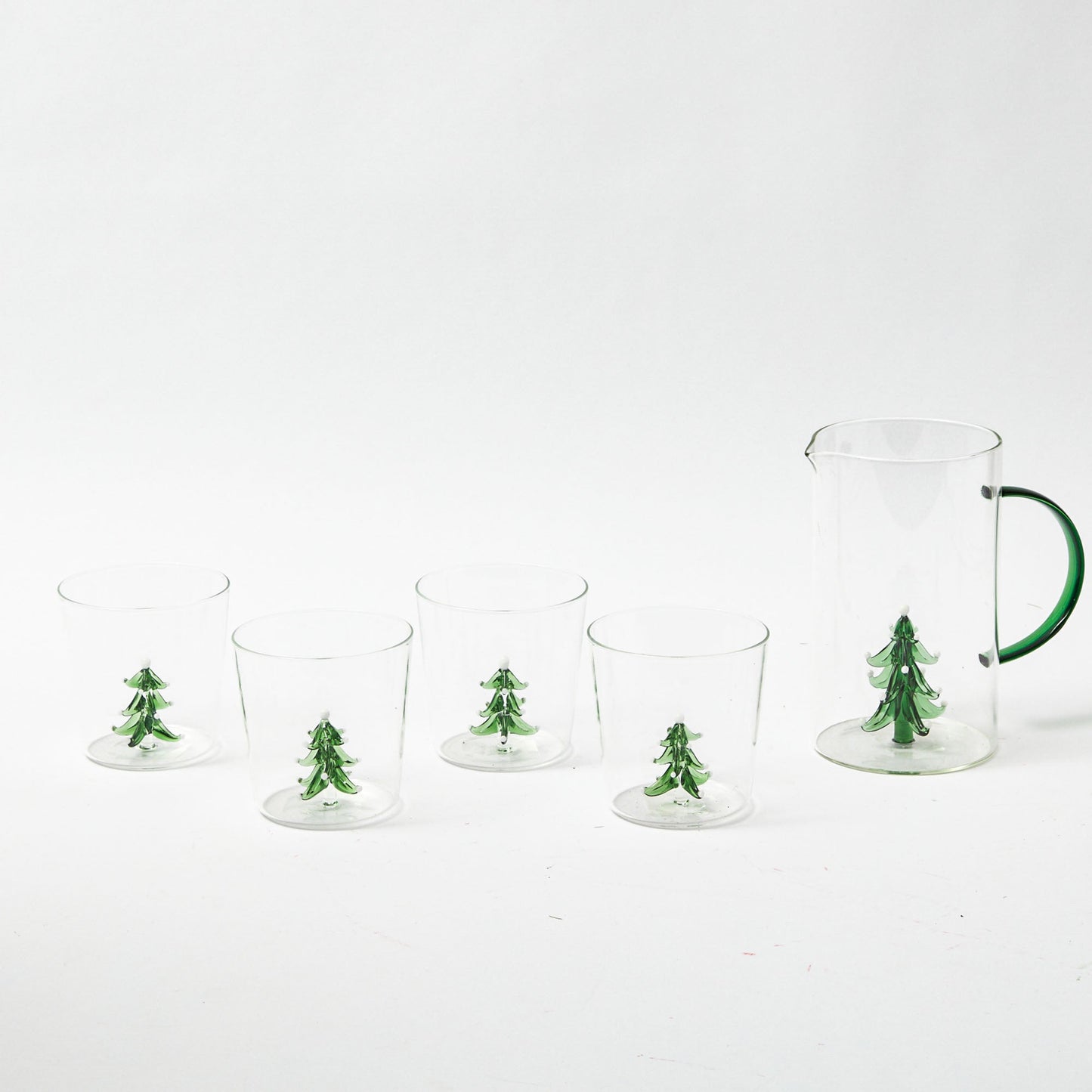 Christmas Tree Jug and Glasses (Set of 4)