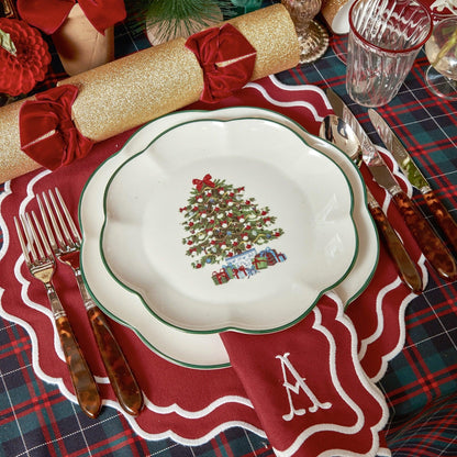 Berry Red Katherine Placemats & Napkins (Set of 4)